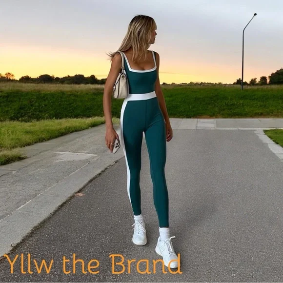 Yllw the brand ABLE LONG BODYSUIT- BODY GREEN size Large - Picture 1 of 6